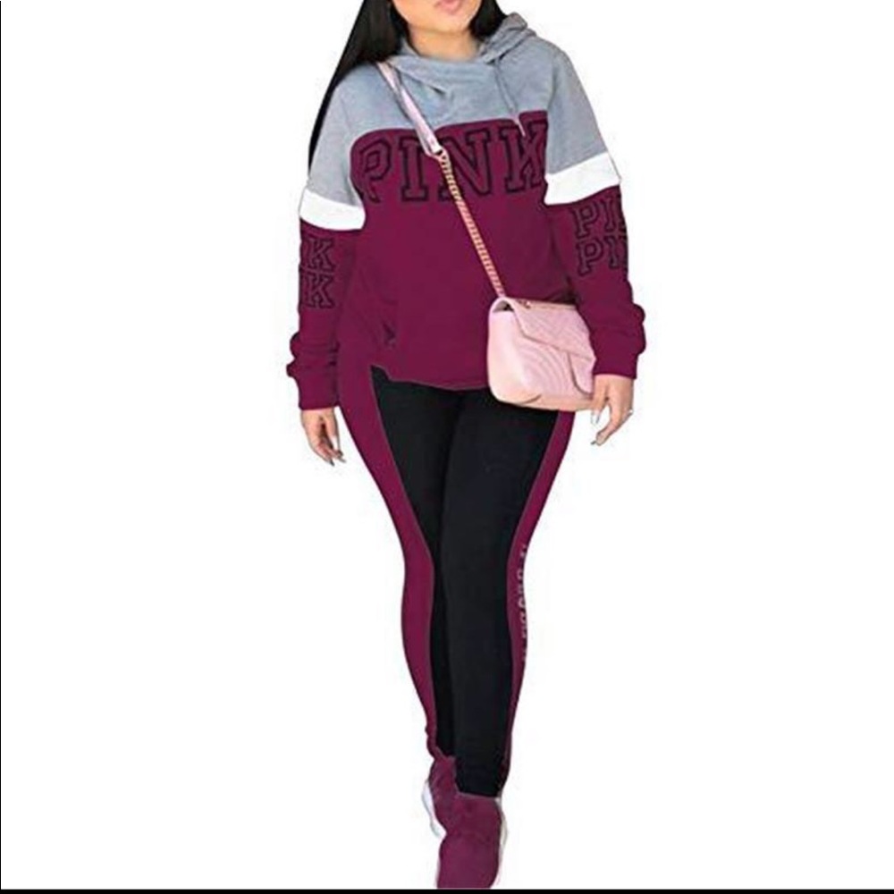 Pink Hoodie and Pant Set